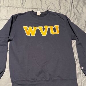 Champion Men's Navy WVU Crewneck Sweatshirt
